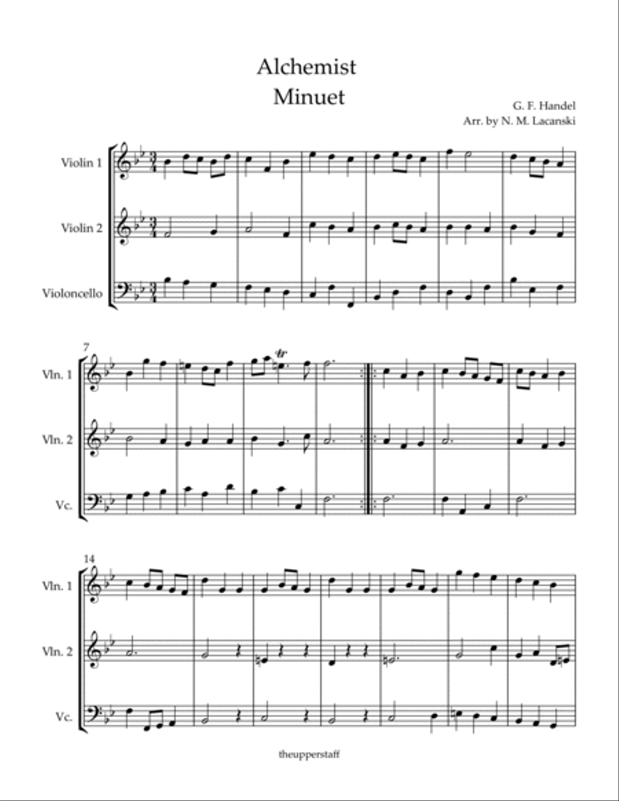 Alchemist Minuet String Trio scores gallery preview page 2
