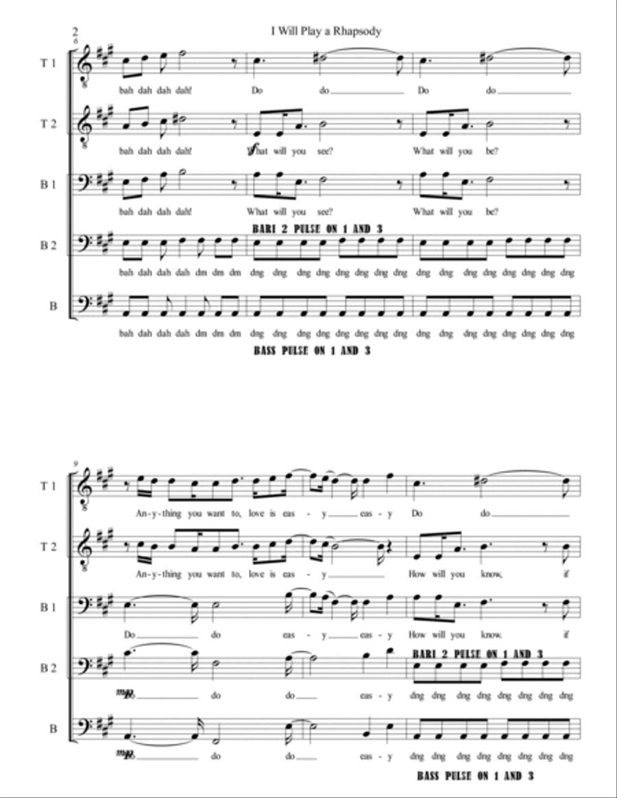 I Will Play A Rhapsody I Will Play A Rhapsody Tenor Voice scores gallery preview page 2