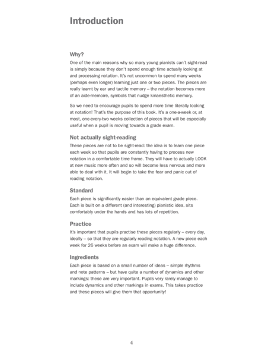 Improve Your Sight-Reading! Piano -- A Piece a Week, Grade 1 Piano Method scores gallery preview page 2