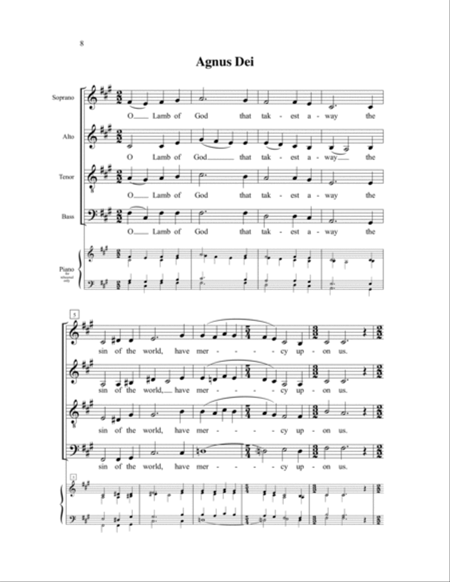 Missa Brevis No. 4 Missa Brevis No. 4 4-Part scores gallery preview page 9