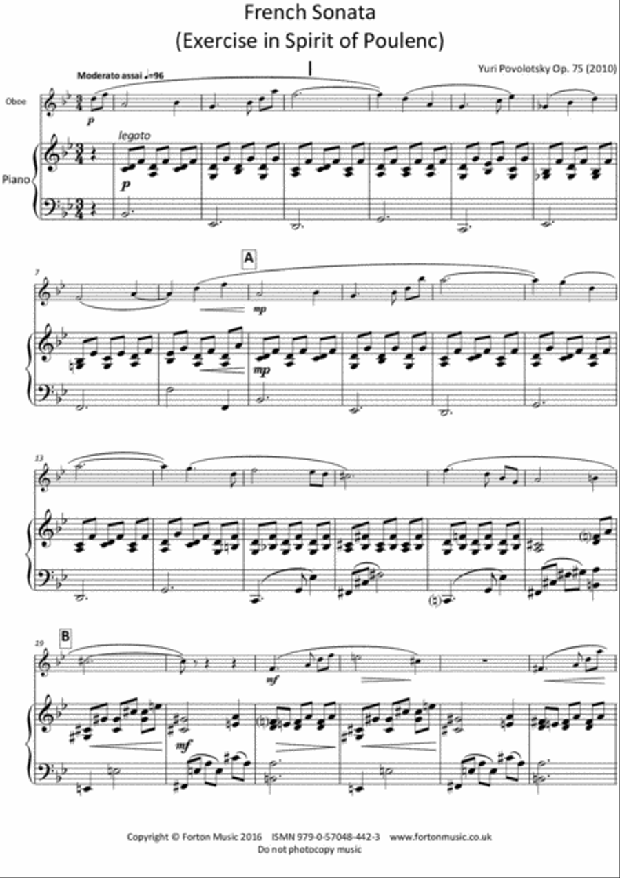 French Sonata Piano Accompaniment scores gallery preview page 2