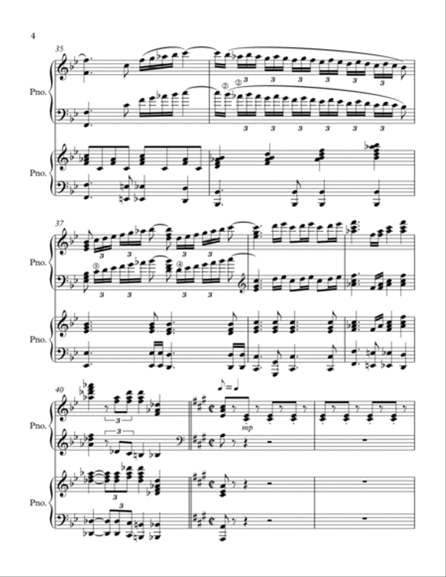 Bohemian Rhapsody 2 Pianos, 4-Hands scores gallery preview page 5