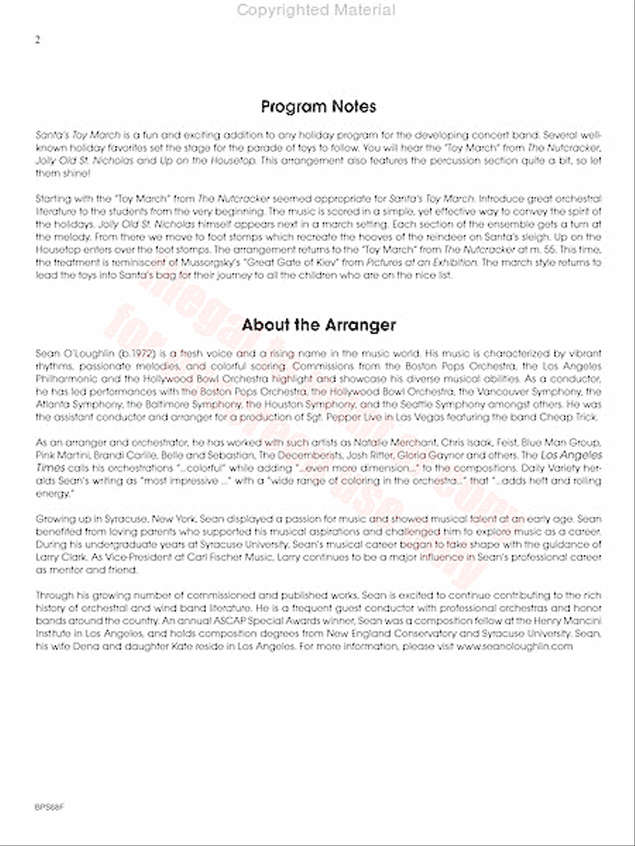 Santa's Toy March Concert Band scores gallery preview page 3