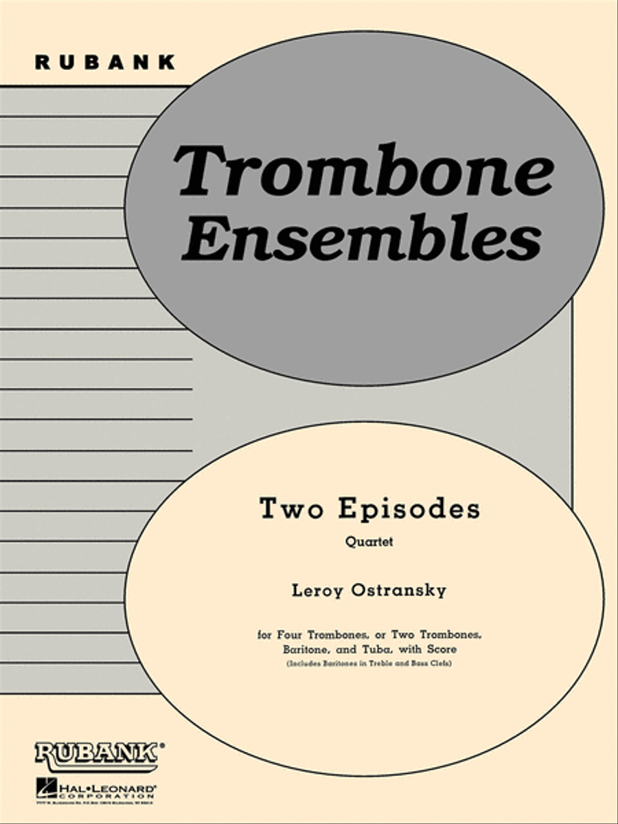 Two Episodes Trombone Quartet scores gallery preview page 1