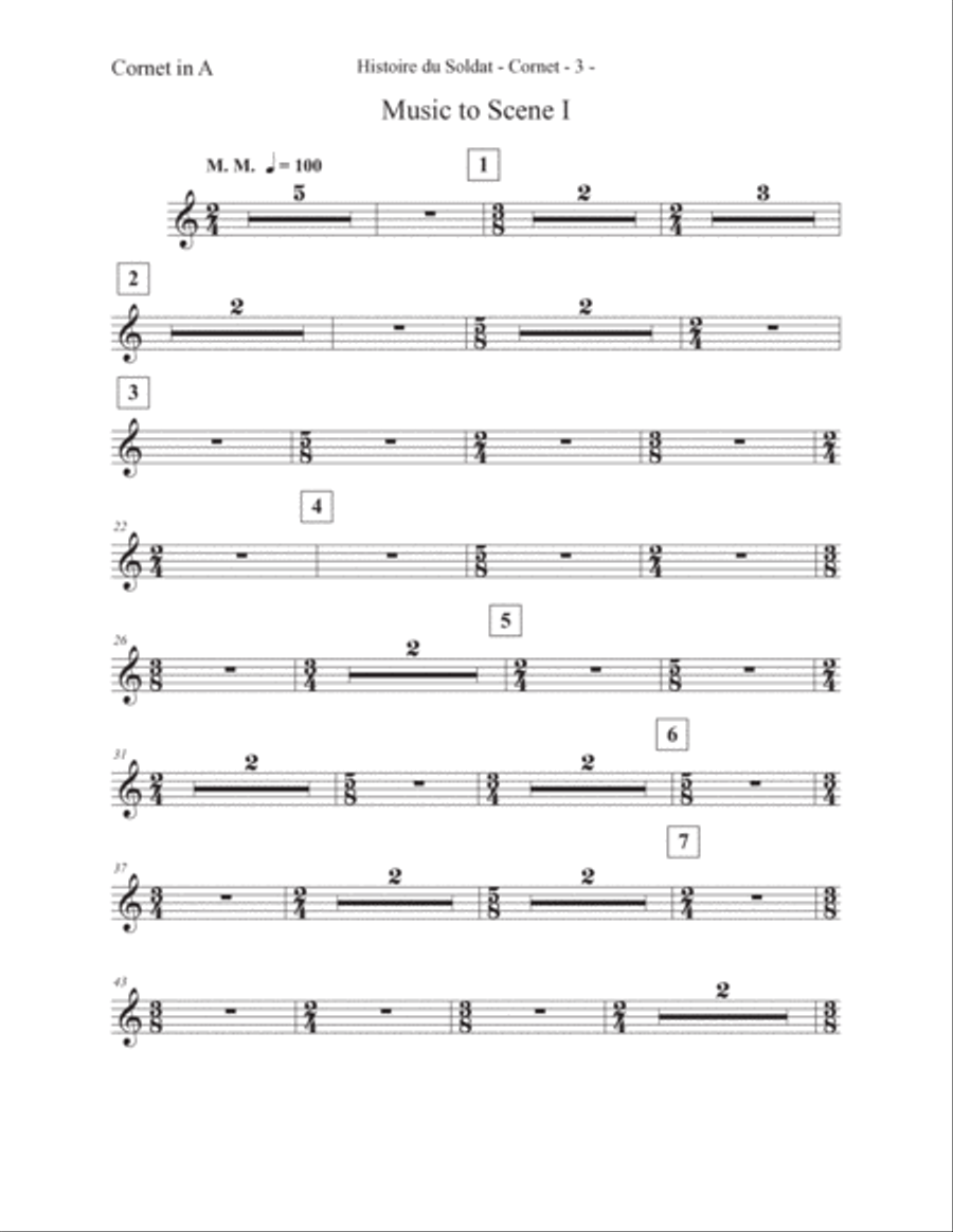 Histoire du Soldat Cornet Part Chamber Music scores gallery preview page 4