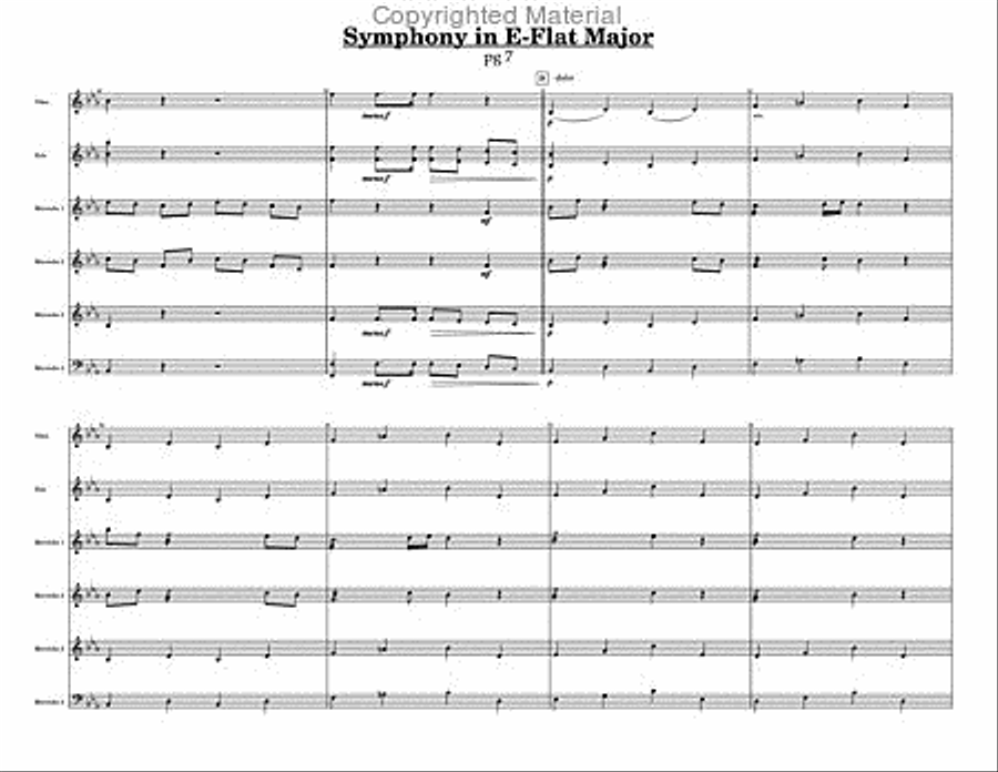 Symphony in Eb Major Percussion Ensemble scores gallery preview page 4