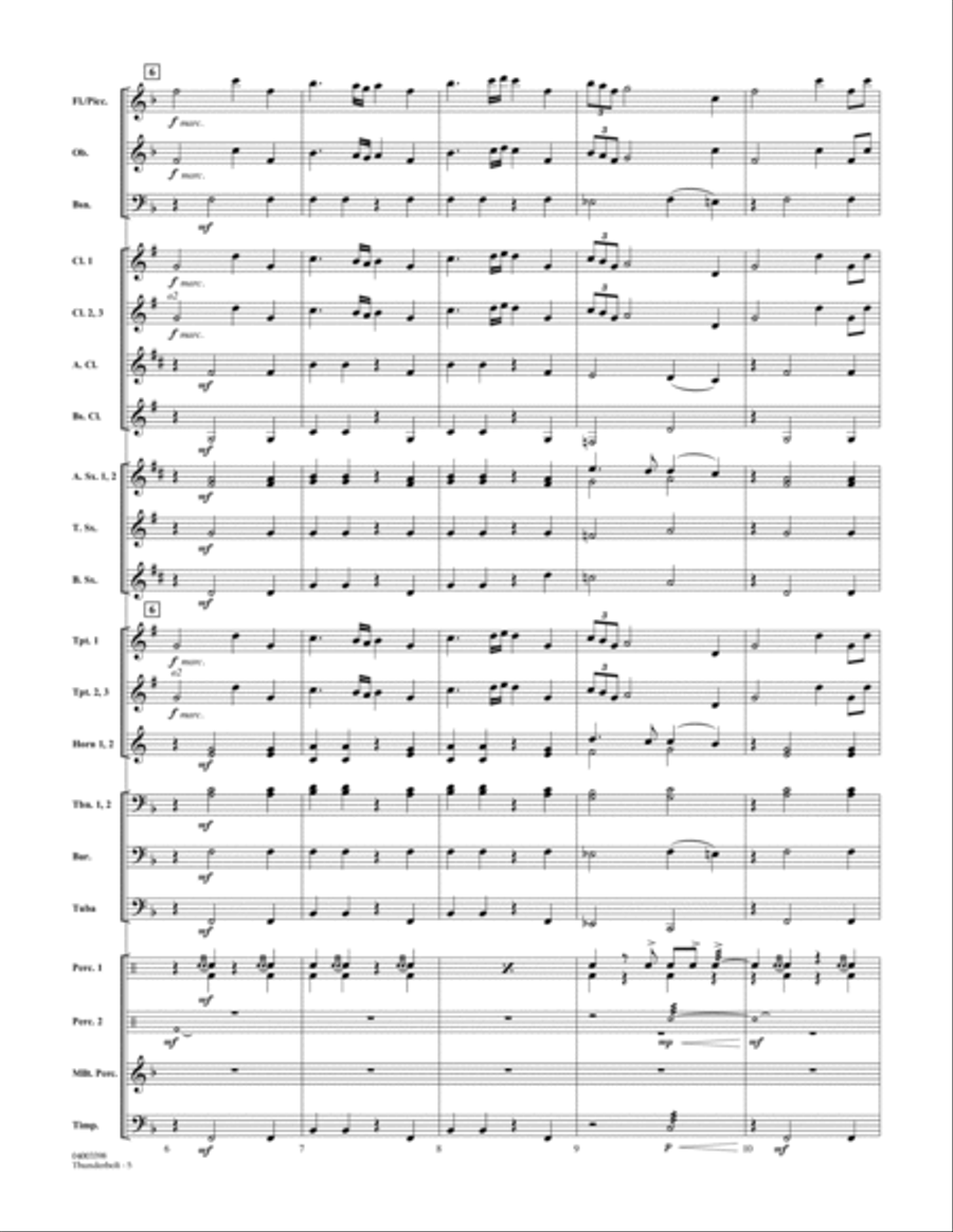 Thunderbolt (A P-47 Tribute) - Conductor Score (Full Score) Concert Band scores gallery preview page 5