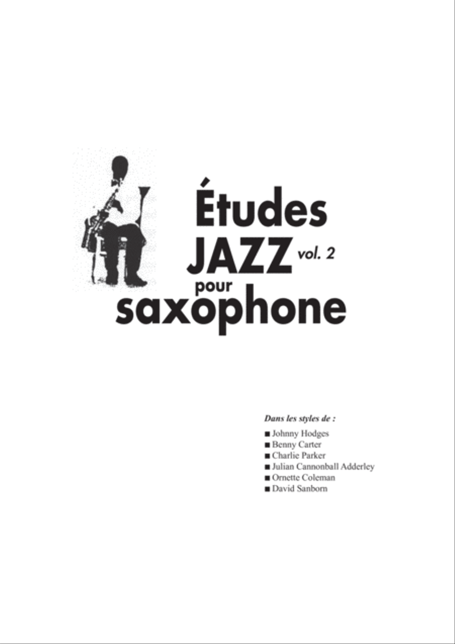 Etudes jazz pour saxophone - Volume 2 Saxophone Solo scores gallery preview page 2