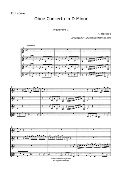 Marcello Concerto for Oboe and Keyboard image number null