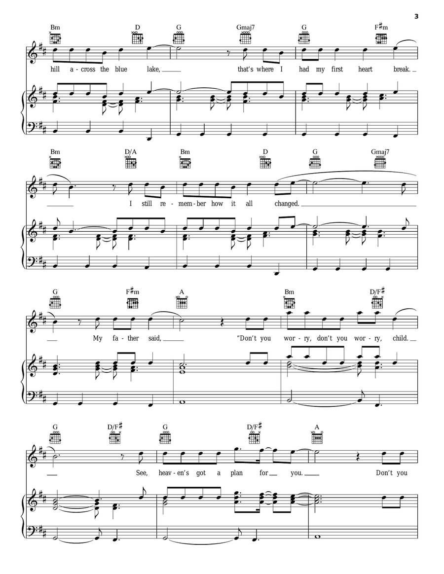 Don't You Worry Child Acoustic Guitar scores gallery preview page 3
