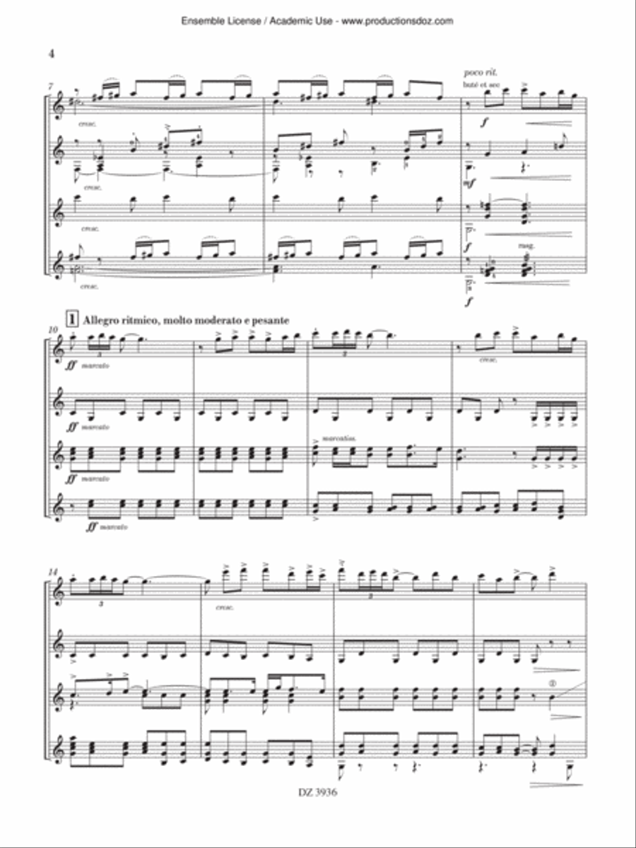 Danse finale - Le tricorne Guitar Ensemble scores gallery preview page 4