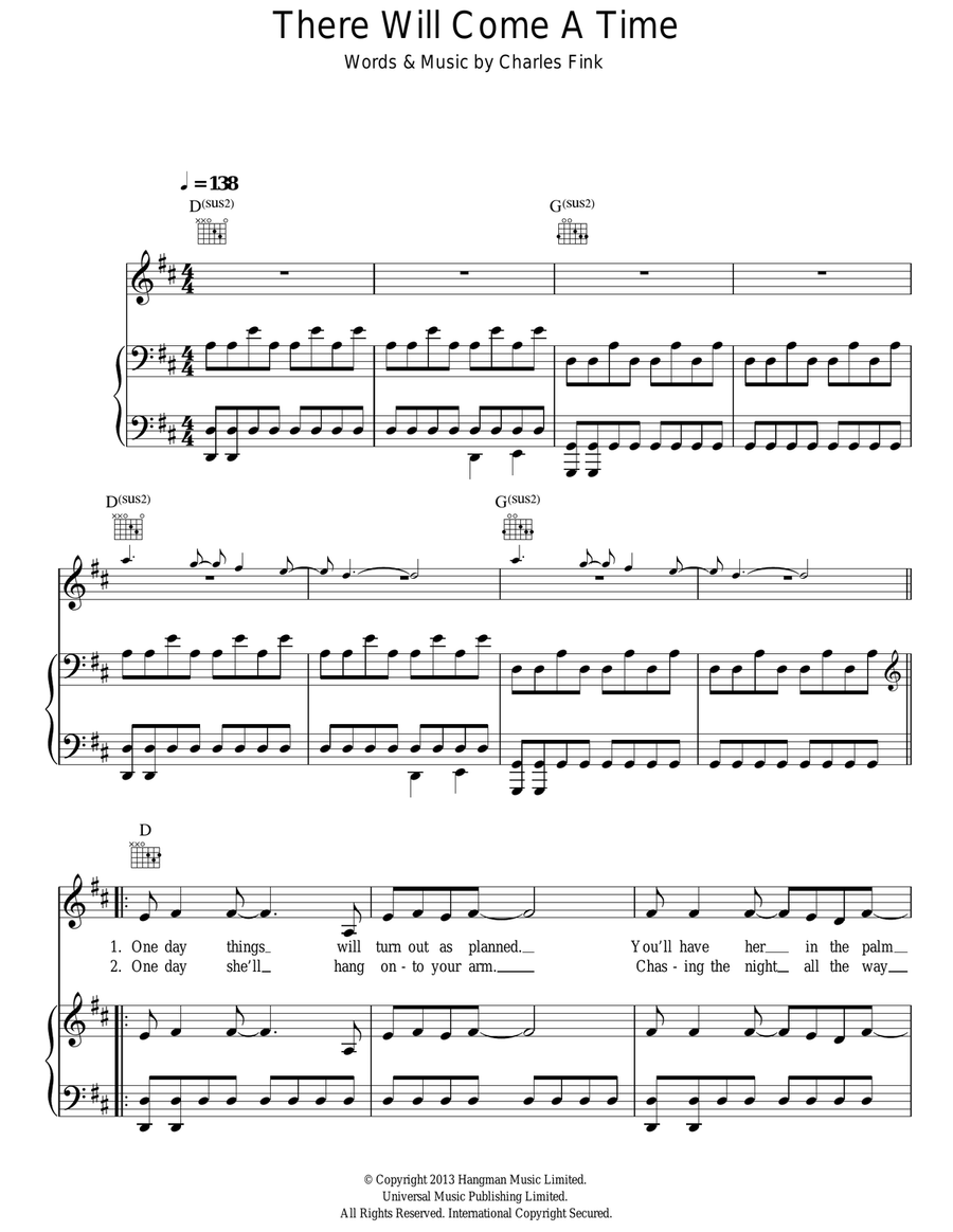 There Will Come A Time Acoustic Guitar scores gallery preview page 1
