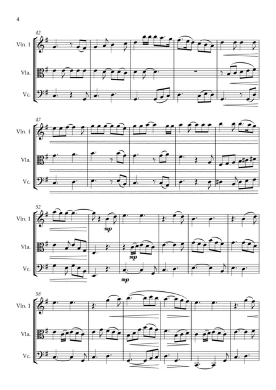 Hallelujah Hallelujah String Trio scores gallery preview page 6