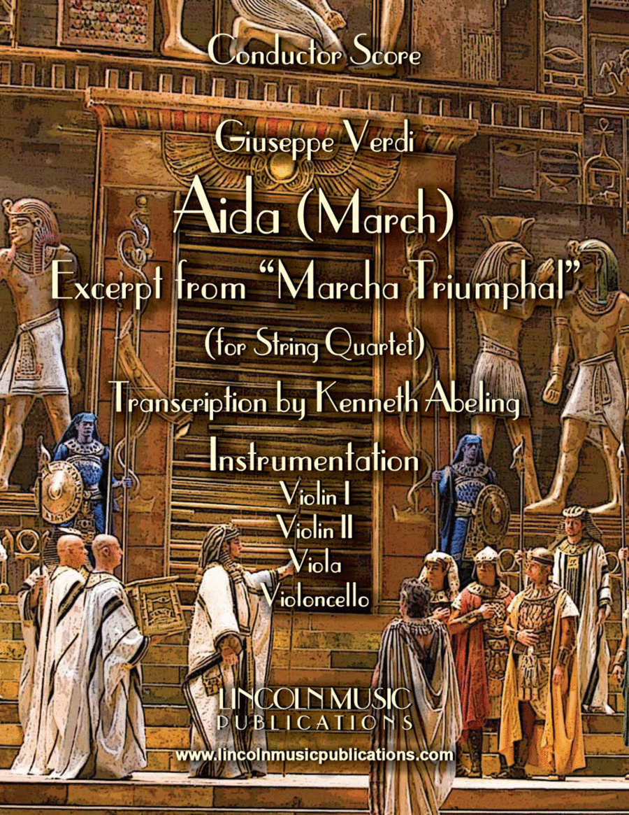March – Aida March (excerpt from Triumphal March) (for String Quartet) String Quartet scores gallery preview page 1