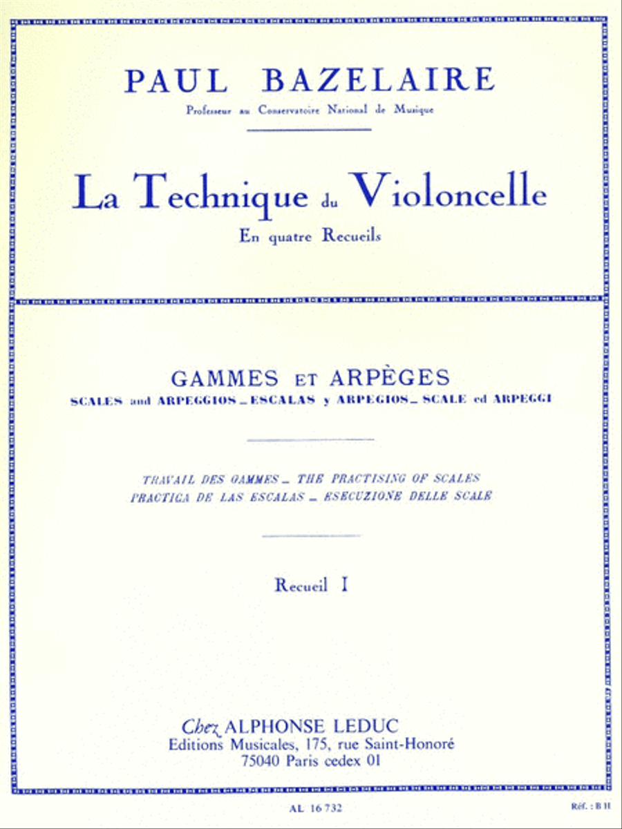 Cello Method - Scales And Arpeggios, Volume 1 Cello scores gallery preview page 1