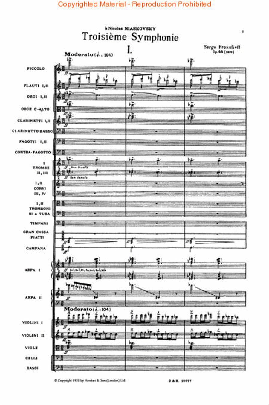 Symphony No. 3, Op. 44 Symphony No. 3, Op. 44 Orchestra scores gallery preview page 2