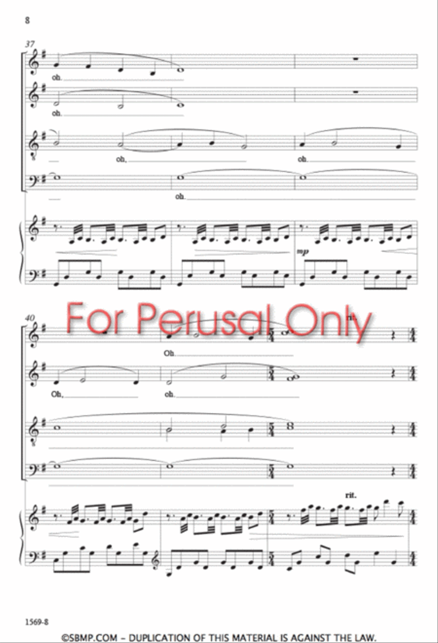 Melancholy Flower - SATB Octavo 4-Part scores gallery preview page 7