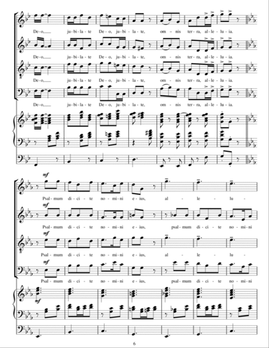 Alleluia Jubilate 4-Part scores gallery preview page 6