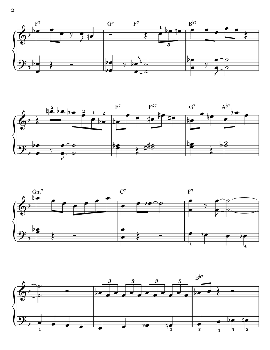Blue Charlie Brown Blue Charlie Brown Easy Piano scores gallery preview page 2