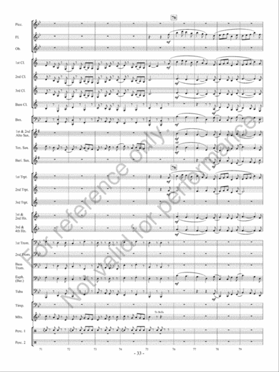 Yorkshire Folk Song Suite Concert Band scores gallery preview page 34