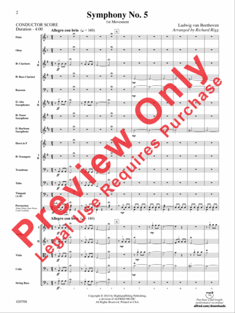 Symphony No. 5 Symphony No. 5 Full Orchestra scores gallery preview page 3
