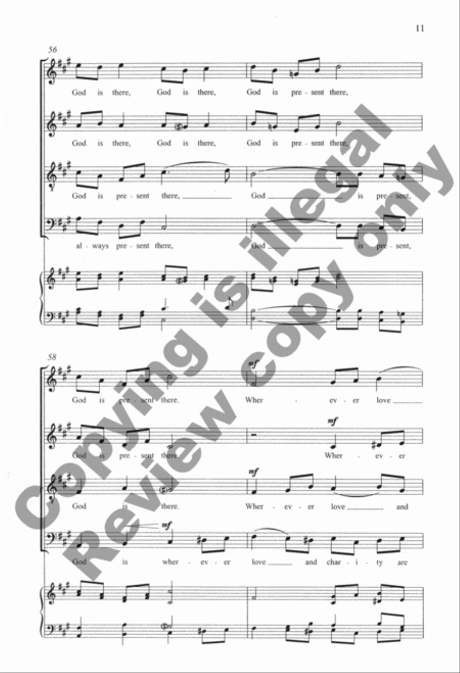 Ubi Caritas Ubi Caritas 4-Part scores gallery preview page 12
