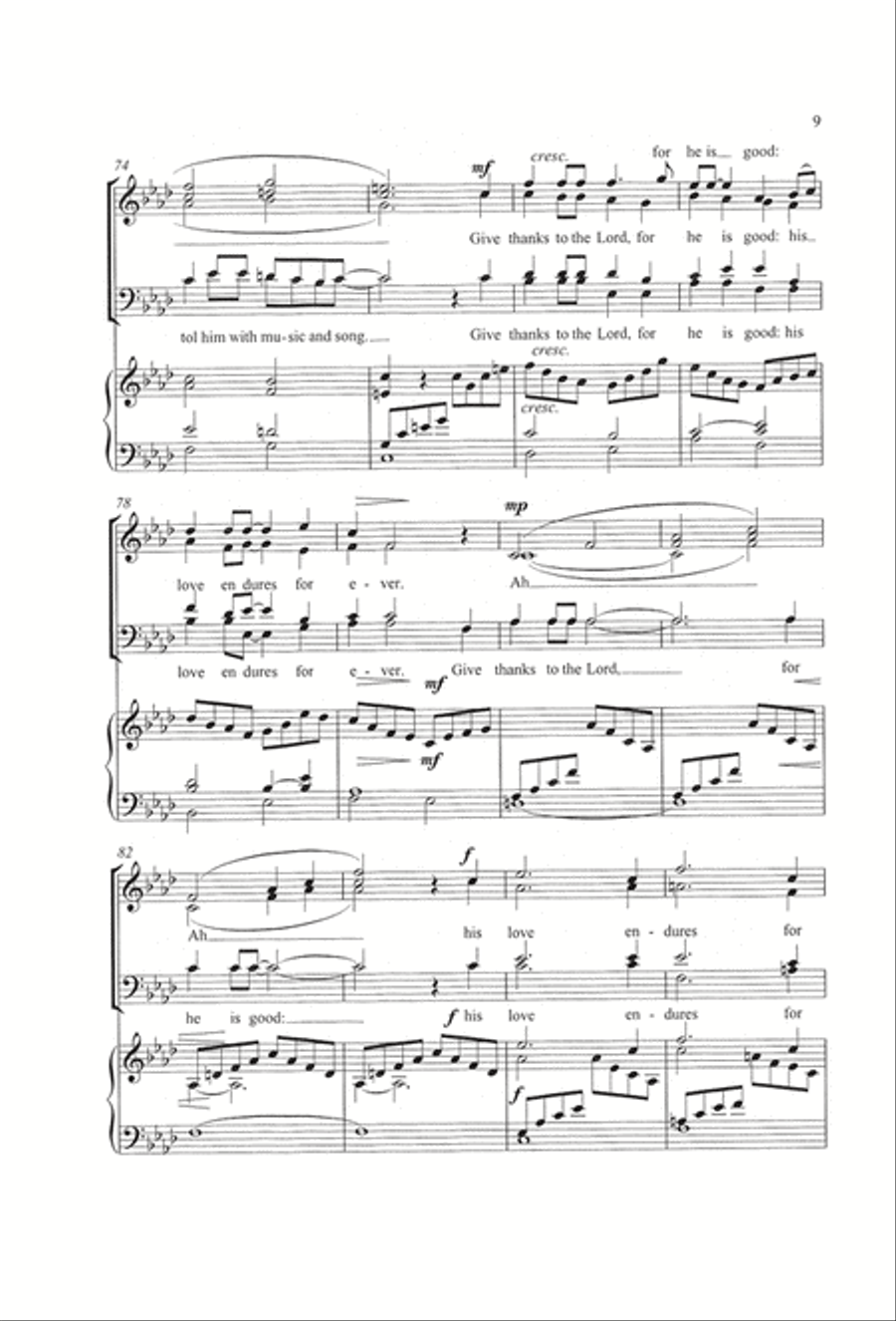 Come, Let Us Sing for Joy to the Lord 4-Part scores gallery preview page 10