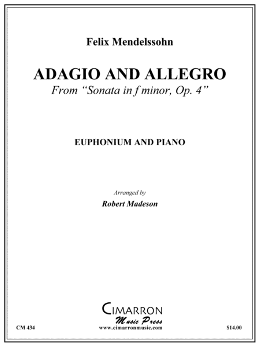 Violin Sonata in F Minor, Op. 4 Euphonium scores gallery preview page 1