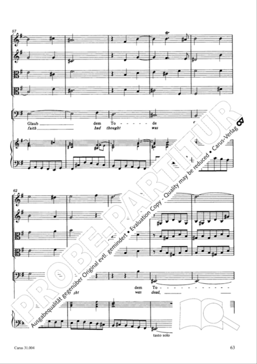 Christ lay in death's cold prison (Christ lag in Todesbanden) 4-Part scores gallery preview page 64