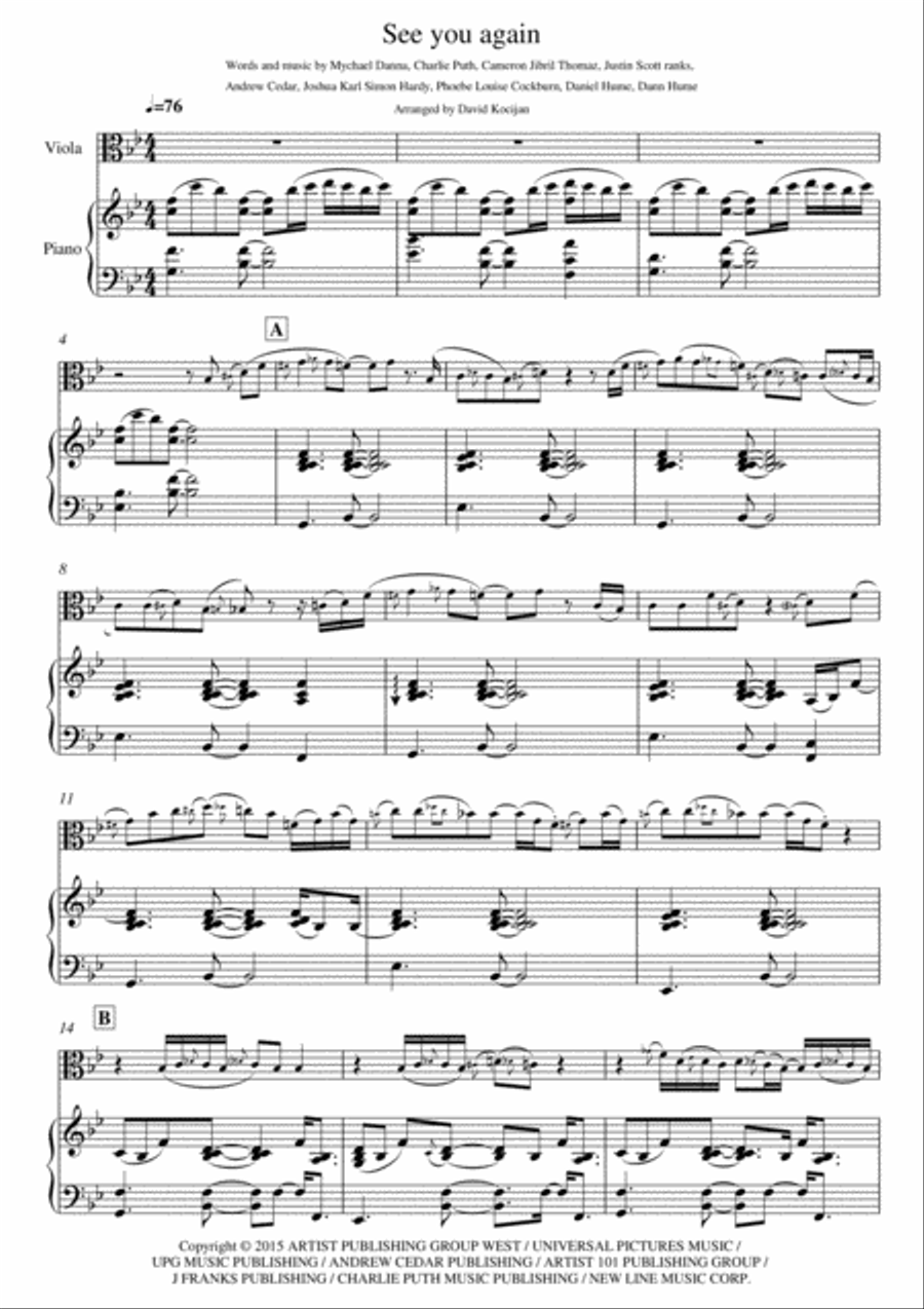 See You Again String Duet scores gallery preview page 2