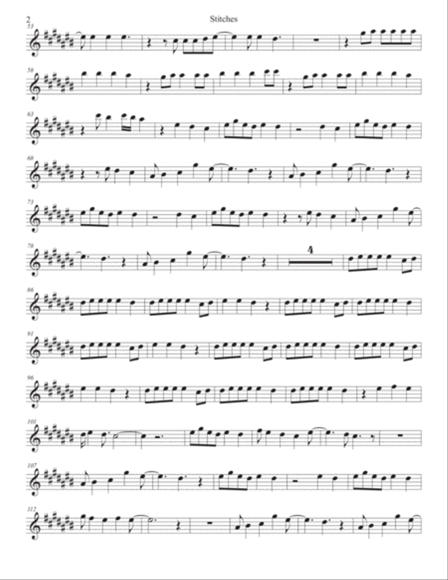 Stitches Stitches Oboe Solo scores gallery preview page 2