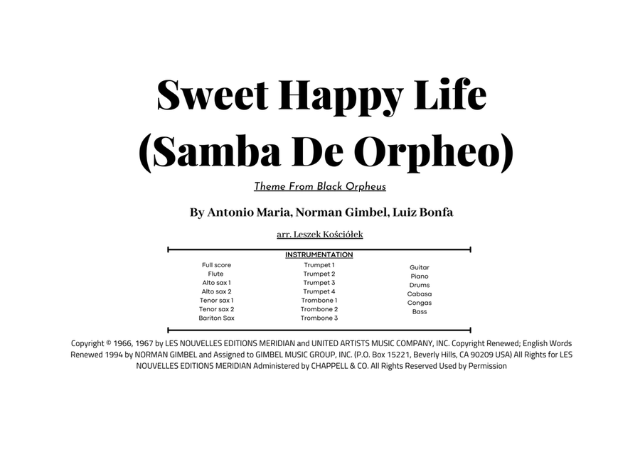 Sweet Happy Life (samba De Orpheo)