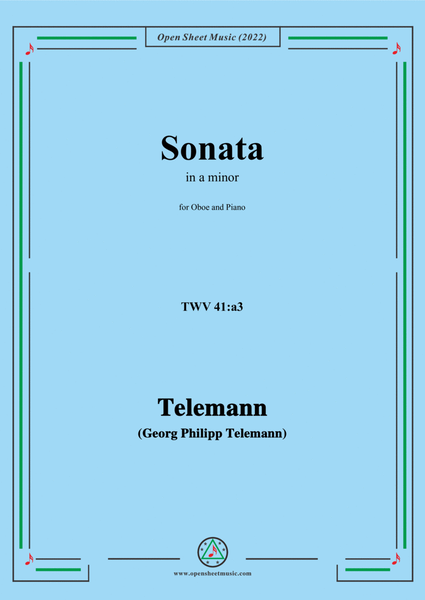 Telemann-Sonata,in a minor,TWV 41:a3,for Oboe and Continuo