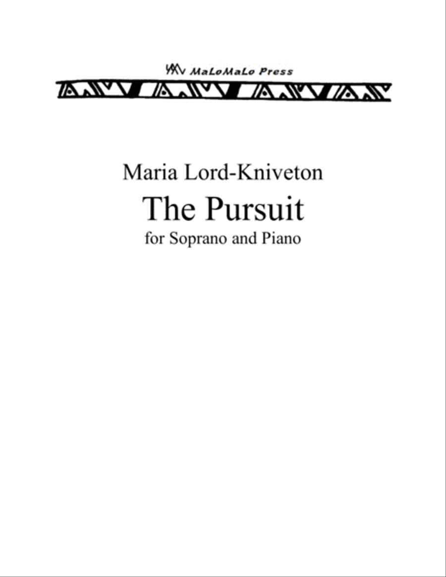 The Pursuit (soprano version) Soprano Voice scores gallery preview page 1