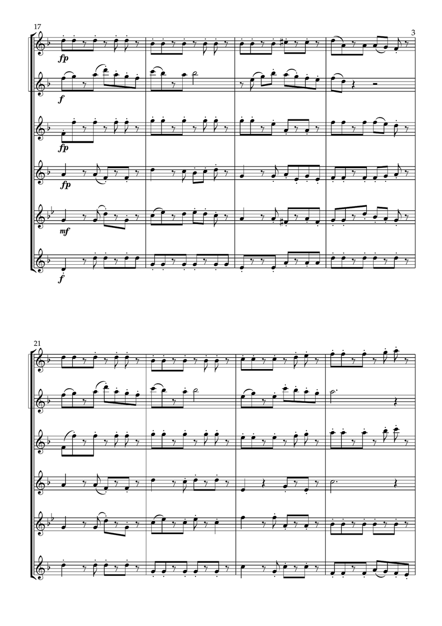 Tango for Flute Choir- Intermediate Flute Choir scores gallery preview page 4