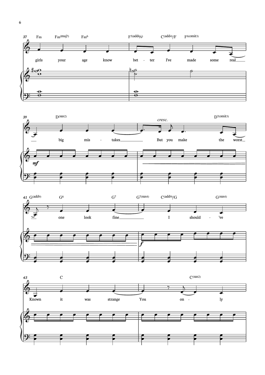 Vampire Piano, Vocal scores gallery preview page 6