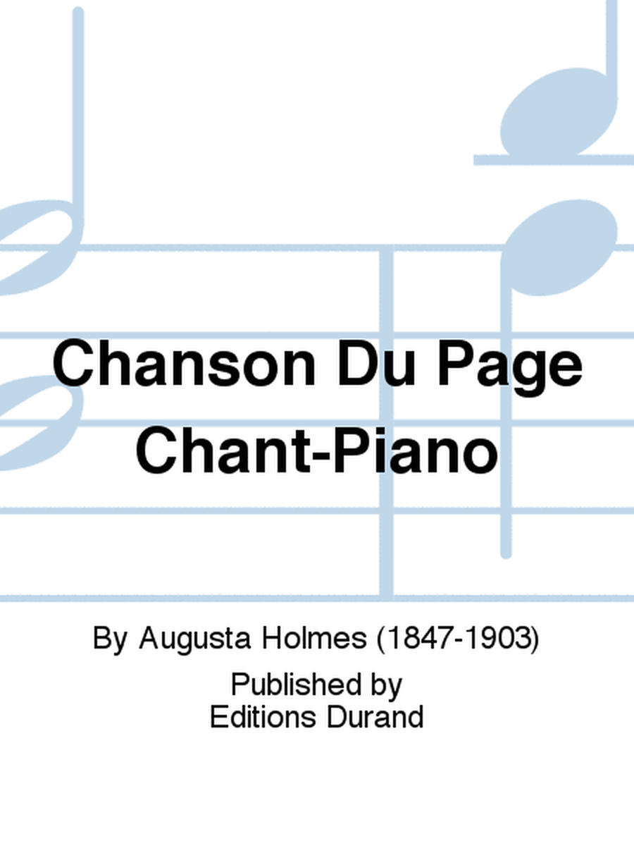 Chanson Du Page Chant-Piano