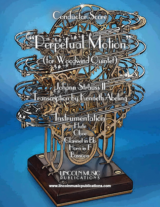 Book cover for Strauss II - Perpetual Motion (for Woodwind Quintet)