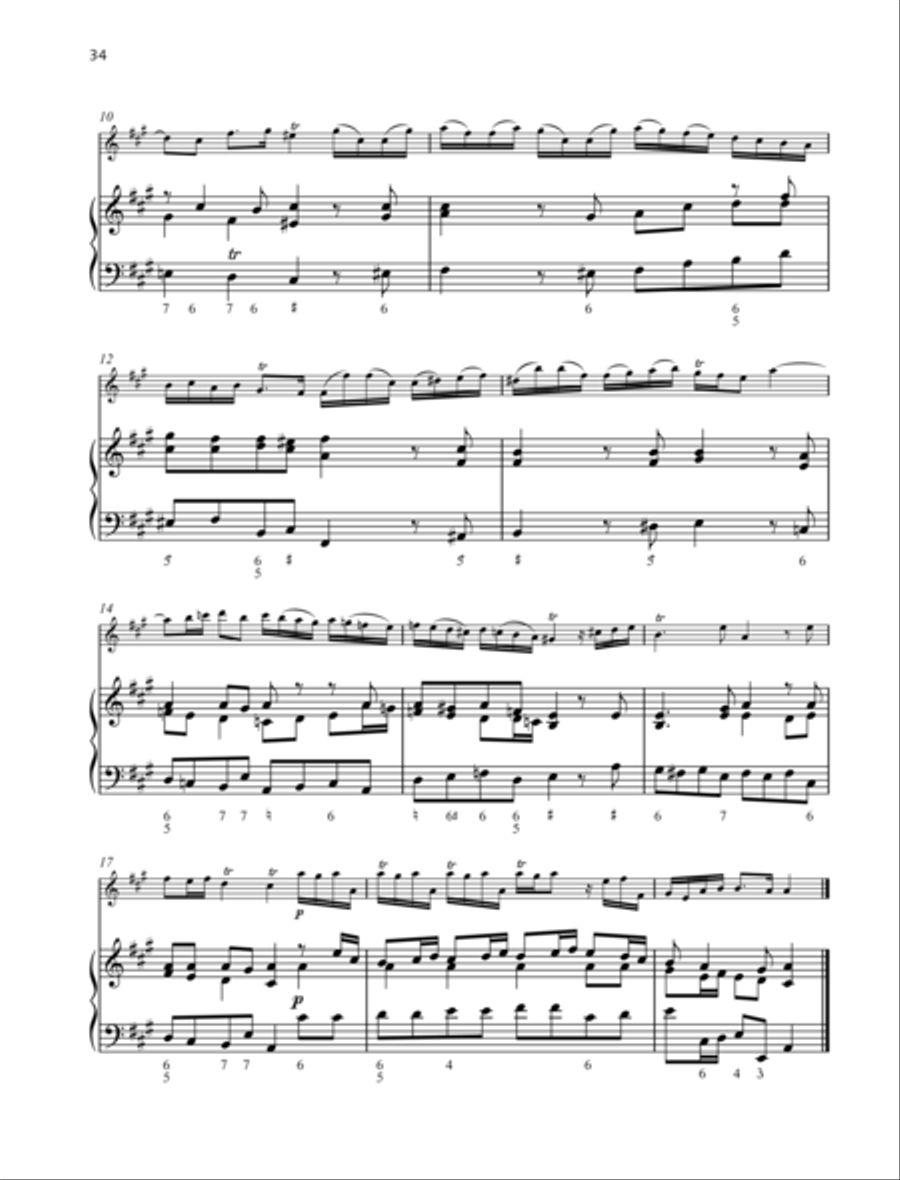 Sonata A major Flute Solo scores gallery preview page 6