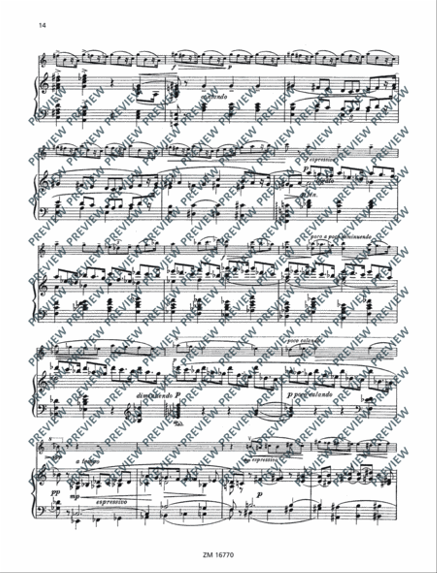Sonata No. 2 G major Violin Solo scores gallery preview page 15