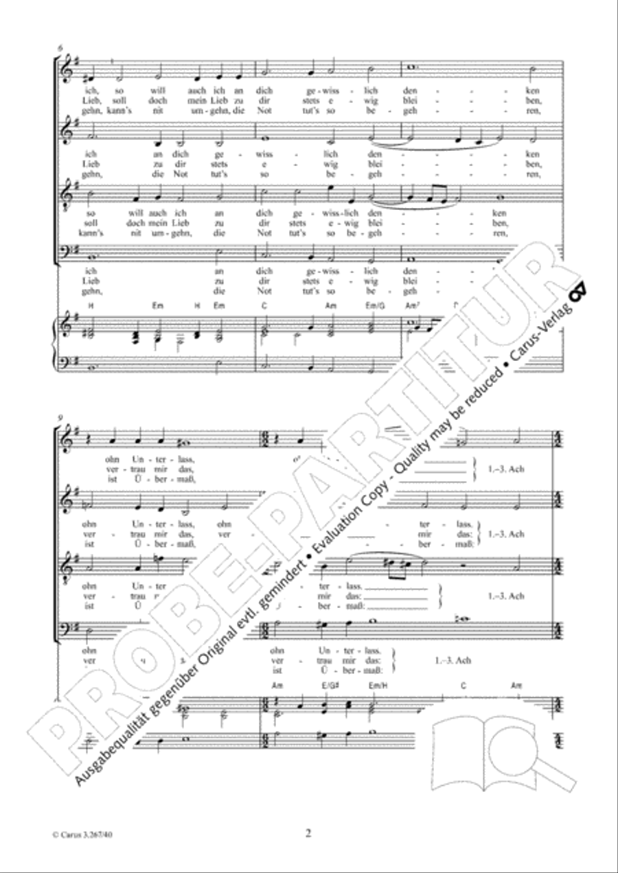 Gott b'hute dich, desgleichen mich 4-Part scores gallery preview page 3
