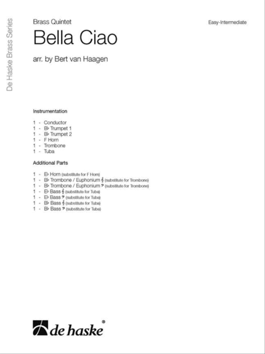 Bella Ciao Brass Quintet scores gallery preview page 2