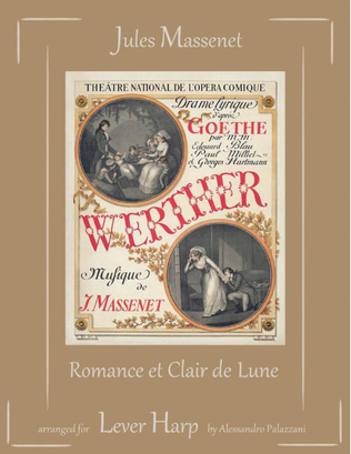 Book cover for Werther: Romance et Clair de Lune - for Lever Harp