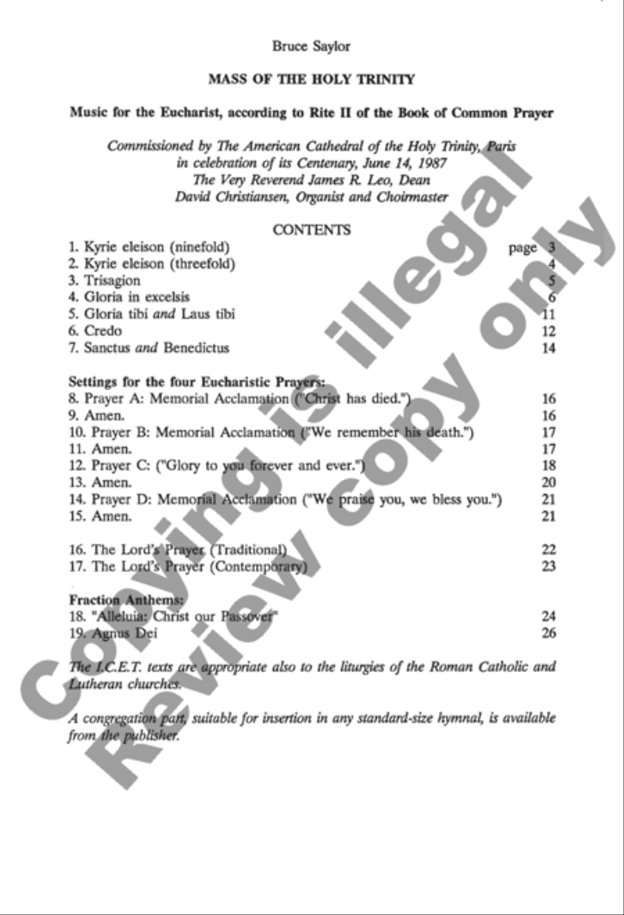 Mass of the Holy Trinity 4-Part scores gallery preview page 22