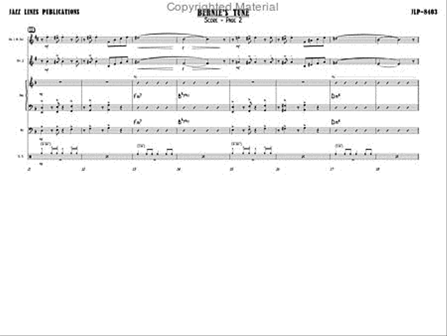 Bernie's Tune Big Band scores gallery preview page 5