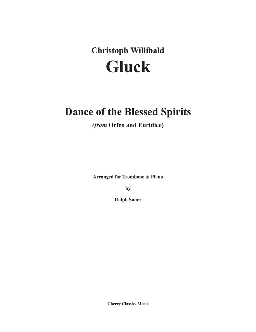 Dance of the Blessed Spirits for Trombone and Piano Piano scores gallery preview page 3