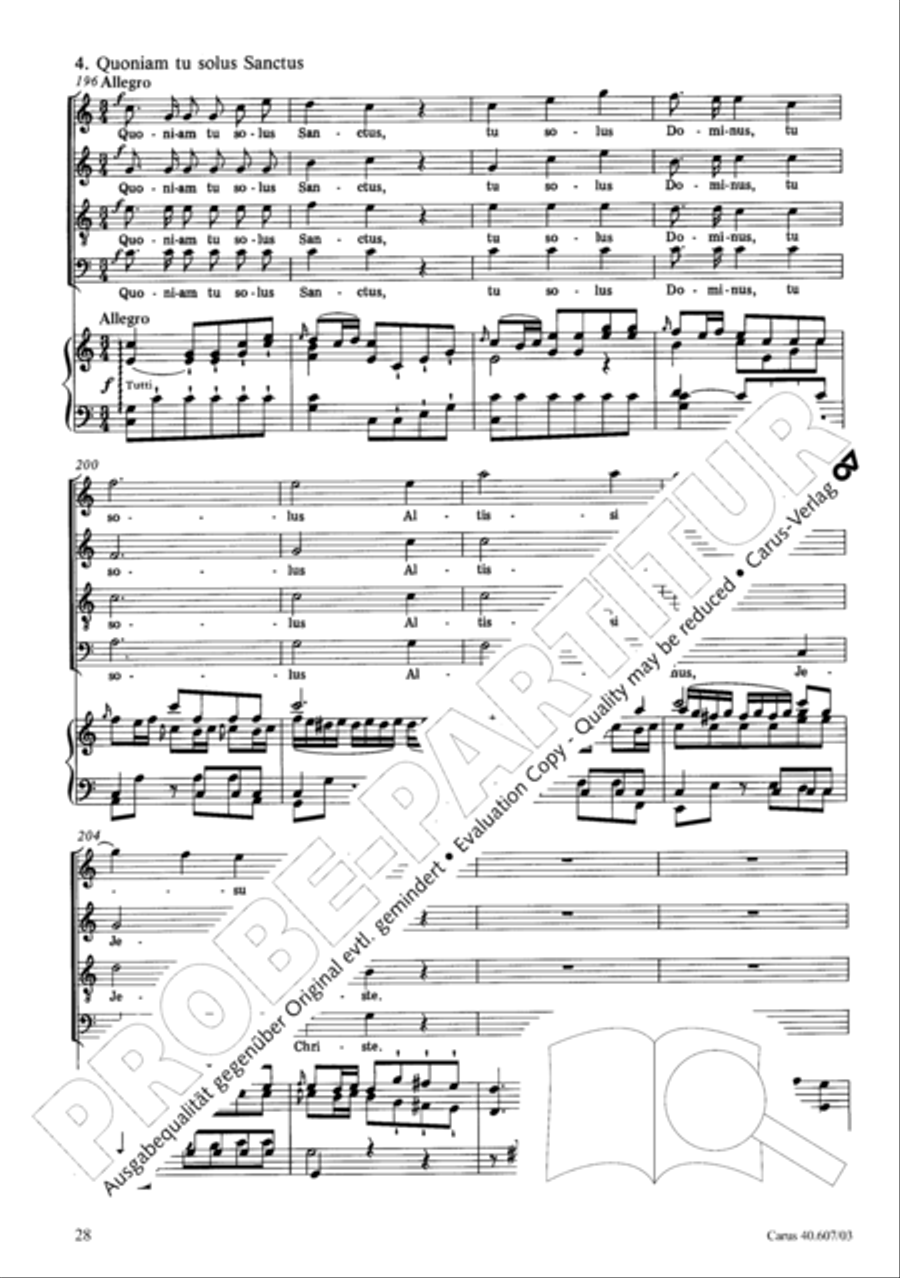 Mass in time of war (Missa in tempore belli) 4-Part scores gallery preview page 35