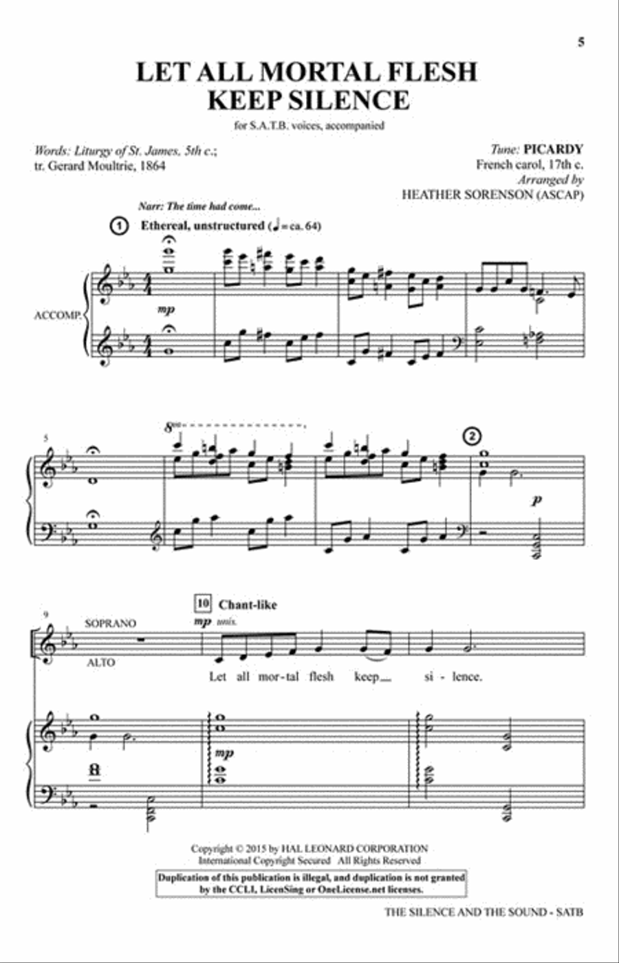 The Silence and the Sound 4-Part scores gallery preview page 2