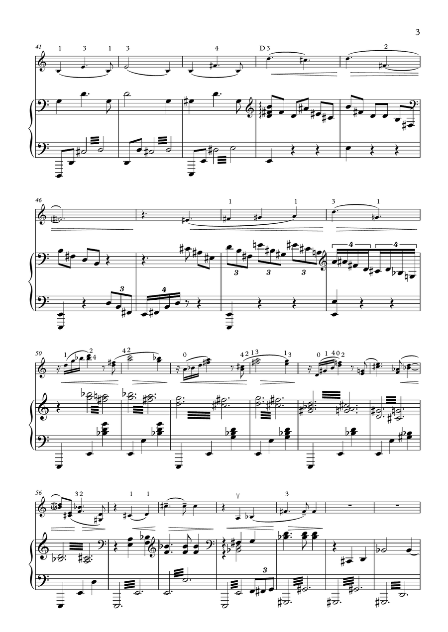 Ravel La Valse for violin and piano Violin Solo scores gallery preview page 3