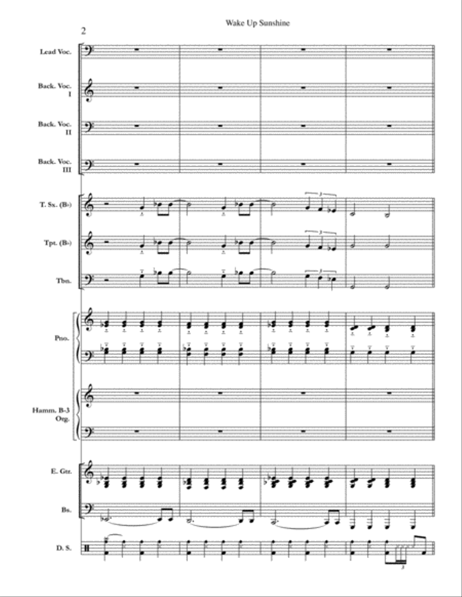 Wake Up Sunshine Small Ensemble scores gallery preview page 2